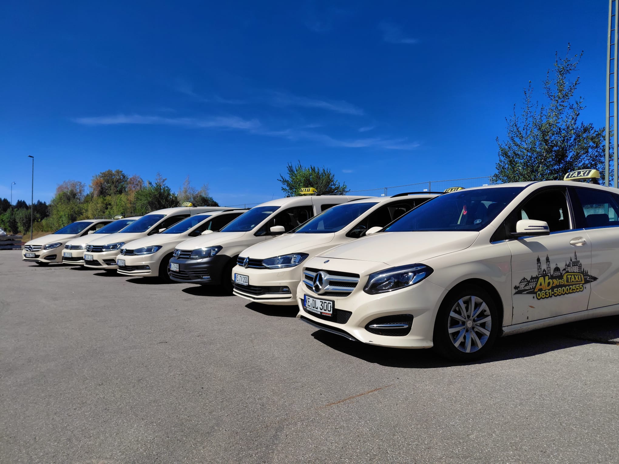 Moderne Ab ins Taxi Flotte in Kempten im Allgäu